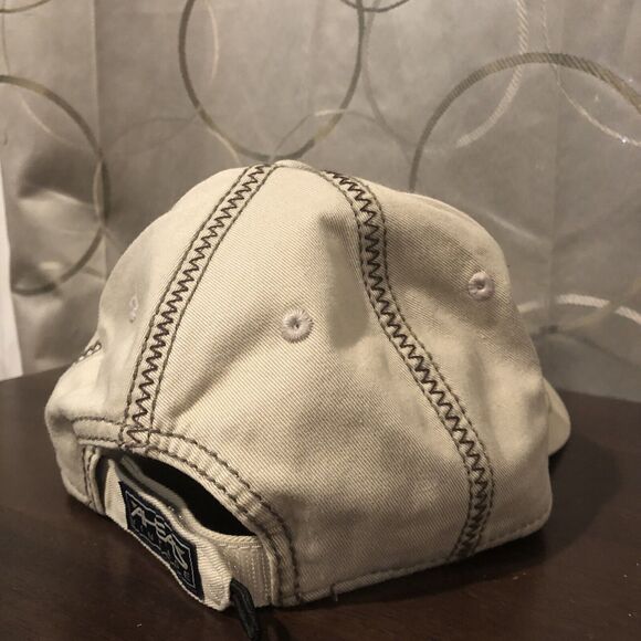 Royal Golf Club Bahrain Hat Hook & Loop Strapback Cap Cream Ivory Sports - Picture 6 of 9